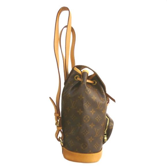Louis Vuitton Montsouris MM Monogram Rucksack Backpack Brown Gold Metal Fittings - Picture 4 of 10
